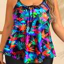 Daci Women Plus Size Tankini Swimsuit - 2 Piece Flowy Plus Size Bathing Suits and Shorts with Pockets 2025 (XL)