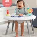 Skip Hop 2-in-1 Baby Activity Center with 20+ Developmental Activities Light-up Musical Piano for Tummy Time Play 4 Clip-on & Moveable Toys and 360-degree Rotating Seat Seascape Age 4m+