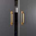 2 Pack Antique Brass 5" Hole Center Cabinet Pull with Backplate