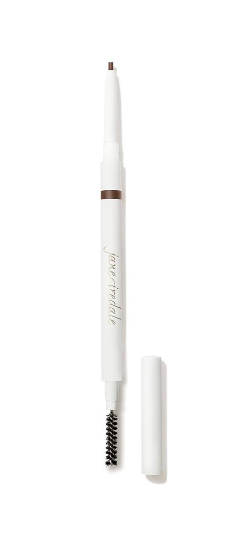 jane iredale PureBrow Precision Pencil, Retractable Ultra-Fine Pencil + Spoolie Defines, Fills Gaps, & Fluffs, Water-Resistant, Smudge-Proof Formula (Medium Brown)