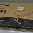 HUANUO Laptop Bed Desk, Computer Lap Tray for Couch Sofa Floor, Foldable Table with Height Adjustment & 35 Adjustable Tilt Angle for Working, Eating, HNLD19 (Black)