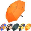 Vented Golf Umbrella 54 Inch Automatic Extra Large Windproof Oversize Stick Rain Umbrellas For Man and Woman Can Shade For Golfer And Family
