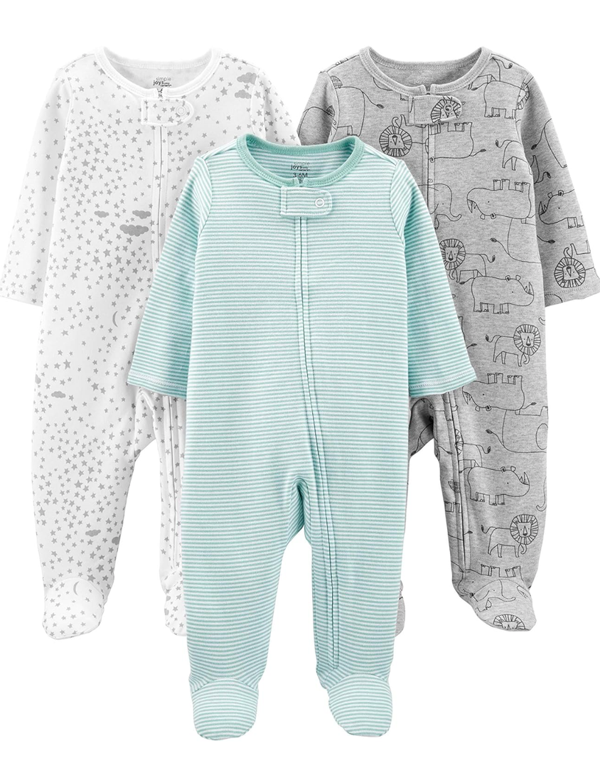Simple Joys by Carter's Baby 3-Pack Neutral Sleep and Play 0-3 M
