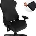 SARAFLORA Gaming Chair Covers Stretch Washable Slipcovers for Armchair, Swivel, Computer Boss Chair (Black, X-Large)