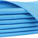 HOMEXCEL Microfiber Glass Cleaning Cloths 6 PK, Lint Free Streak Free, Reusable Microfiber Cleaning Cloth for Cleaning Windows, Glasses, Mirrors, Screens, Stainless Steel, and More, Blue-1416