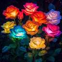 10 Pack Solar Flowers Lights Outdoor Waterproof for Garden Decor, Solar Garden Lights for Outside, Outdoor Solar Lights for Yard with Solar Rose Lights, Yard Decorations