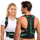 Adjustable Posture Corrector Back Brace for Men & Women – Upper Back & Shoulder Support Breathable Design with Removable Under-Arm Sweat Pads, Discreet Fit, X-Large