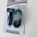 ALLIED Dual Port USB Car Charger with Lighting cable for iPhone iPad iPod And Audio Adapter
