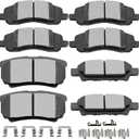 Ceramic Brake Pads Kits,SCITOO 8pcs Brakes Pads Set fit for Chrysler 200,Sebring,08-14 for Dodge Avenger,07-12 for Dodge Caliber,07-17 for Jeep Compass,Patriot,04-06,08-17 for Mitsubishi Lancer