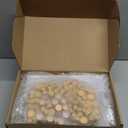 100 Pcs Small Clear Vials Spice Mini Jars with Lids Mini Glass Bottles with Screw Aluminum Metal Caps Tiny Jars Sample Containers for Powder Cream Cosmetic Jewelry Wedding (4 Size,Gold Caps)