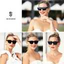 SOJOS Retro Trendy Cat Eye Polarized Sunglasses for Women Cute Stylish UV400 Sunnies SJ2199