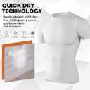 Men's Compression Quick Dry Short Shirts UPF 50+ UV Sun Protection Workout Undershirts Weatherproof Rash Guard (XL)
