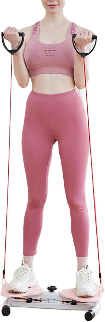 Waist Sculptor Machine Twister, Exercise Equipment For Home Use, Standing Waist Twisting Machine, Fitness Equipment with Foot Massage, Waist Twist Board Fitness Tool (53x33x11.5cm, Pink)