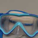 Swim Goggles Kids 6-14, Diving Mask No Tangle StrapWater Goggles Nose Cover for JR / Youth (1PK - Blue & Blue)