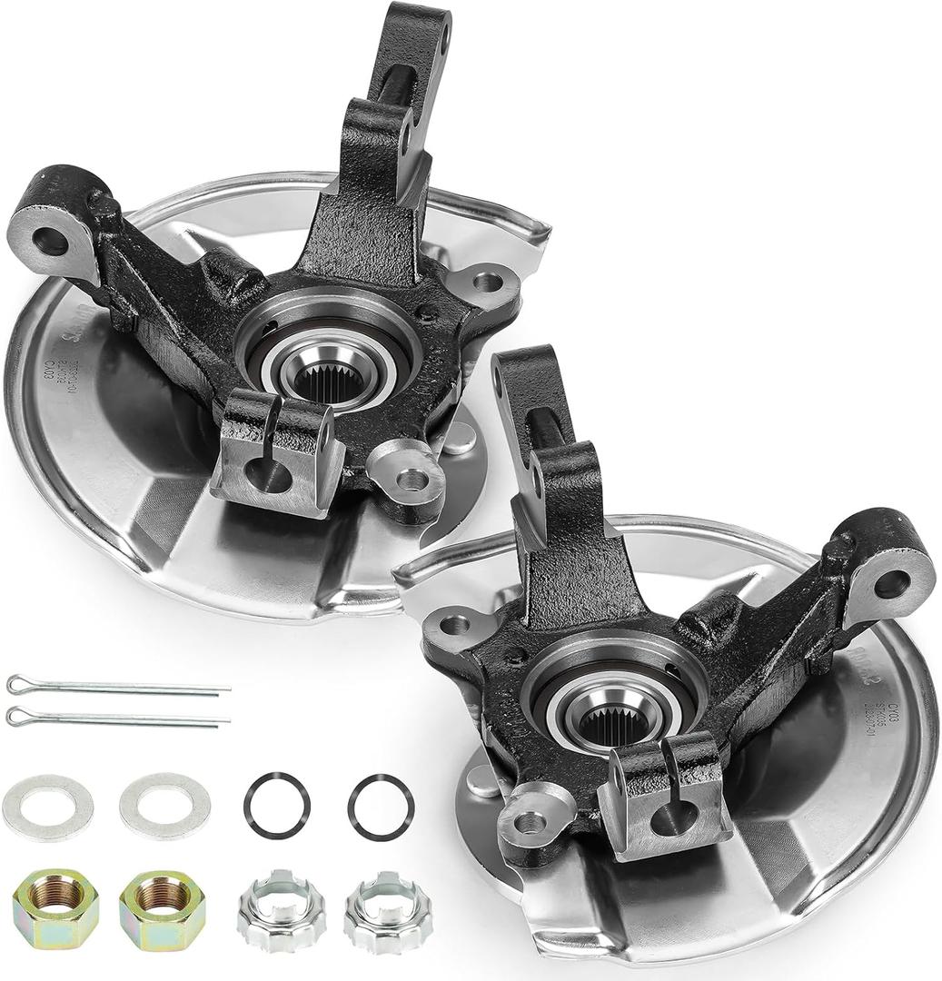 Front Steering Knuckle & Wheel Bearing Hub Assembly for Jeep Compass 2007-2017, Patriot 2007-2017, Dodge Caliber 2007-2012, 4WD AWD FWD, 698-411 698-410 698411 698411, Left and Right Side