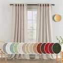 MIULEE Natural Linen Curtains 90 Inch Long 2 Panels for Bedroom Living Room, Soft Linen Textured Window Drapes Semi Sheer Light Filtering Back Tab Rod Pocket Farmhouse Modern Burlap Look Decor