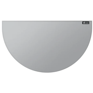 FLASLD Fireproof Fireplace Mat 24×42Inch Half Round Hearth Rug Protects Floors from Sparks Embers, Gray