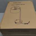 Hikczc Table Lamp for Living Room Bedroom, 23.5" Table Lamps Set of 2 with USB C+A Ports, Bedside Lamps for Nightstand with Linen Lamp Shades, 2 Dimmable LED Bulbs Included, Gold