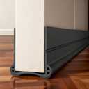 36 Under Door Draft, Door Draught Excluder for Bottom of Doors, PVC Door Seal for Protection from Sound, Cold, Moisture and Insects, (Black)