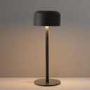 LED Cordless Table Lamp, Portable 5000mAh Outdoor Table Light, 3 Color Stepless Dimming BedsideTable Lamps with Memory Function, Rechargeable Battery Lamp For Kitchen/Dinner/Patio/Restaurant(Black)