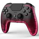 BETMI Wireless Controller for PS-5, Pro/Slim/PC (Black/Hot Pink/Clear) | Hall Effect Joystick & Trigger/Macro/Turbo/RGB Light/3.5mm TRRS Audio Jack/Speaker/Mic/Mute Button/6-Axis Gyro/Dual Vibration