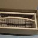 yeesport Metal Wire Garden Hod Harvest Basket with Wood Handle, 16.5 x 7.9 x 4.8 in, Large Capacity Fruit and Vegetable Storage Basket for Kitchen, Pantry, and Garden