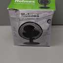 Holmes 6” Personal Table Fan – 2 Speeds, Compact, 15° Head Tilt, Wide-Angle Oscillation, Black