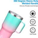 Yoelike 32OZ Tumbler With Handle, Stainless Steel Vacuum Insulated Coffee Mug Cup for Travel, Home, Office, Indoor and Outdoor, Dishwasher Safe - Keep Cold 24hrs And Hot 12hrs(Bubble Gum)