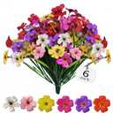 6Bundles Artificial Flowers for Outdoor,No Fade Fake Plastic Flowers Faux Plants for Decoration Hanging Planters Indoor Outside Garden Porch Window Box Home Wedding Farmhouse (6)