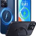 CASEKOO Designed for iPhone 16 Pro Case with Magnetic Invisible Stand [Military Drop Protection] [Compatible with MagSafe] Shockproof Slim Translucent Matte Case 6.3 Inch, Blue