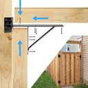 Heavy Duty Fence Gate Kit Gate Hardware No Sag Kit 2x4s Adjustable for Wooden Fence Gate Windows Shed Doors (2 Sets)
