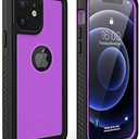 Diverbox for iPhone 12 Waterproof Case,Waterproof Shockproof Dustproof IP68 Full-Body Hard Case Built-in Screen Protector Underwater Outdoor Waterproof Cover for iPhone 12,6.1 in (Purple)