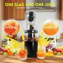 Cold Press Juicer Machines Slow Masticating High Yield Pulp separation Can make fruit ice cream Multi-Functional for Home Commercial Use Wide Feed Chute (Black)