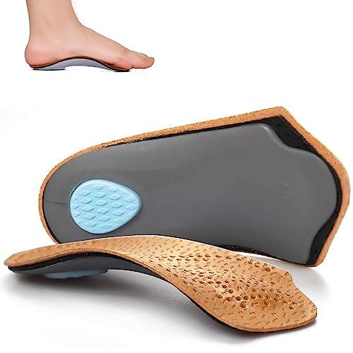 Arch Support Insoles for Women/Men, 3/4 Plantar Fasciitis Insoles High Arch Supports Shoe Insoles for Flat Feet, Over-Pronation, Foot Pain Relief, Orthotics Heel Cushion Inserts for Running Walking, M, 39-40