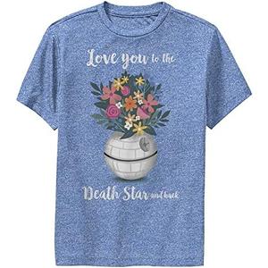 STAR WARS Deathstar and Back Boys Short Sleeve Tee Shirt, M