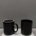 30oz Super Large Ceramic Coffee Mugs Large Handles Set of 2 (black)