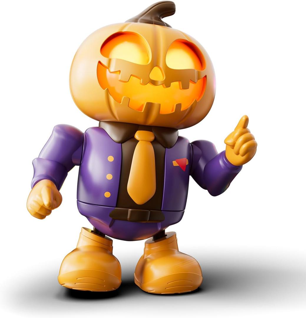 Kids Toys Halloween Robot Pumpkin Toy, Prank Toys with Music & Dancing Toy Gifts for Boys & Girls Ages 3 to Up