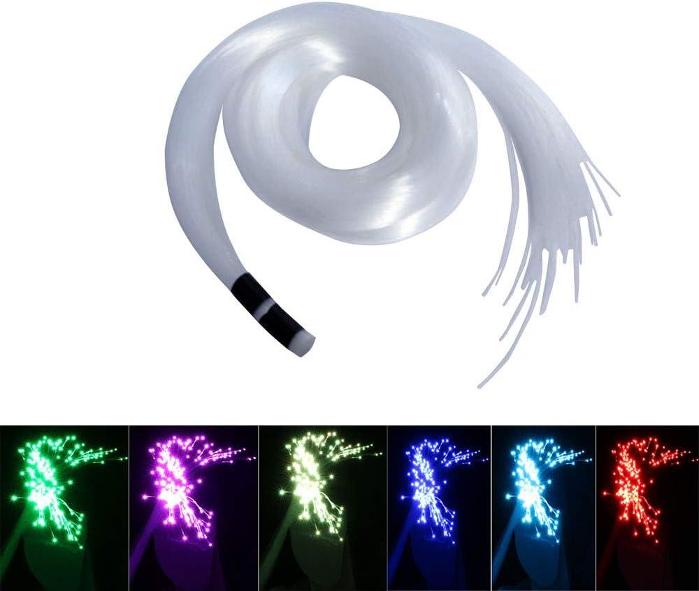 AKEPO PMMA END Glow Fiber Optic Light Cable 100pcs 0.03in(0.75mm) 6.5ft/2m for LED Star Ceiling Sky Light Kit and Fibre Optical Lighting Decoration (Without Light Source) (100pcs*0.03in*6.5ft/2m)