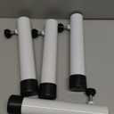 4 Pack White Table Leg Extenders - 3 Levels Heights Adjustable Table Risers for Folding Table, Rises 2/4/6 Inch, Suitable for Sewing Room, Camping Desk