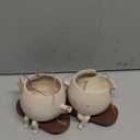 Suclain 2 Pcs Swinging Planter Pots Funny Planters Hanging Cute Planters for Women Gift Indoor Outdoor Resin Smile Faces with Drainage Holes Succulent Pot String of Pearls Plant Flower