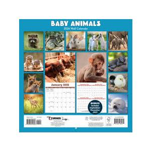 2026 Baby Animals 12-Month Wall Calendar by Turner