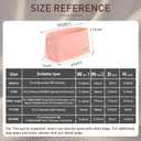 Doxo Purse Organizer Insert Handbags &Tote Felt Bag Fit for LV Speedy 30 and Never full MM (Pink-Large-Combination)