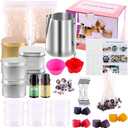 Candle Making Kit,Candle Making Supplies,DIY Arts and Crafts Kits for Adults,Beginners,Kids Including Wax, Wicks, 6 Kinds of Scents,Dyes,Melting Pot,Candle tins ,Fixed Bracket Spoon (YYHC-111)