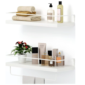 White Floating Shelves Room And Bedroom White