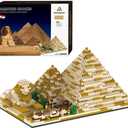 Egyptian Pyramids Micro Bricks Mini Building Blocks Set (1,456 Pieces) - World Famous Architectural Model Set Modular Building Kit