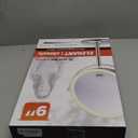 9 Inch Dual-Sided Magnifying Mirror with Lights - 1X/10X Brushed Nickel Makeup Mirror, Touch Control LED Vanity Mirror with Stand, Natural Light Tabletop Cosmetic Mirror for Bathroom