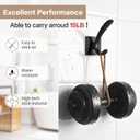 Self Adhesive Towel Hooks, Matte Black Metal Hooks,Waterproof Stainless Steel Hanger Coat Hooks for Hanging Coat,Towels, Bath Robe in Bathroom Kitchen Home