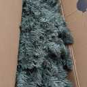 7.5FT Prelit Slim Artificial Christmas Tree with 843 Branch Tips, 300 Warm White LED Lights and Metal Stand, Realistic Skinny Pencil Blue Spruce Christmas Tree for Holiday Dcor