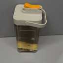 120 oz Cold Water Bottle, Clear Plastic Kettle with Lid, BPA-Free & Shatter-Resistant Refrigerator Pitcher, Perfect for Iced Tea, Sangria, Lemonade, Juice, Milk & More (Orange)