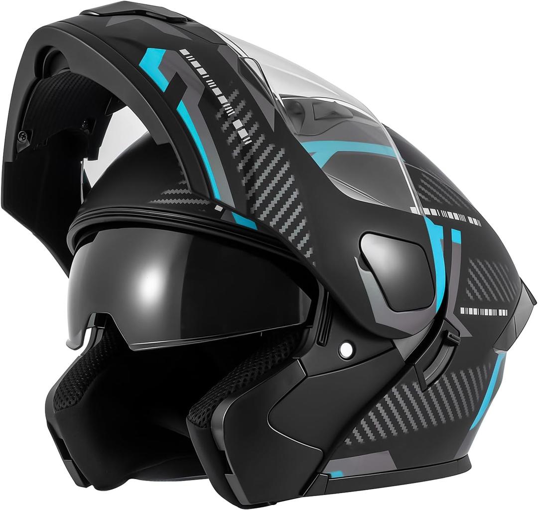 Motorcycle Helmets Modular Flip-Up Full Face Helmet,DOT Approved XL